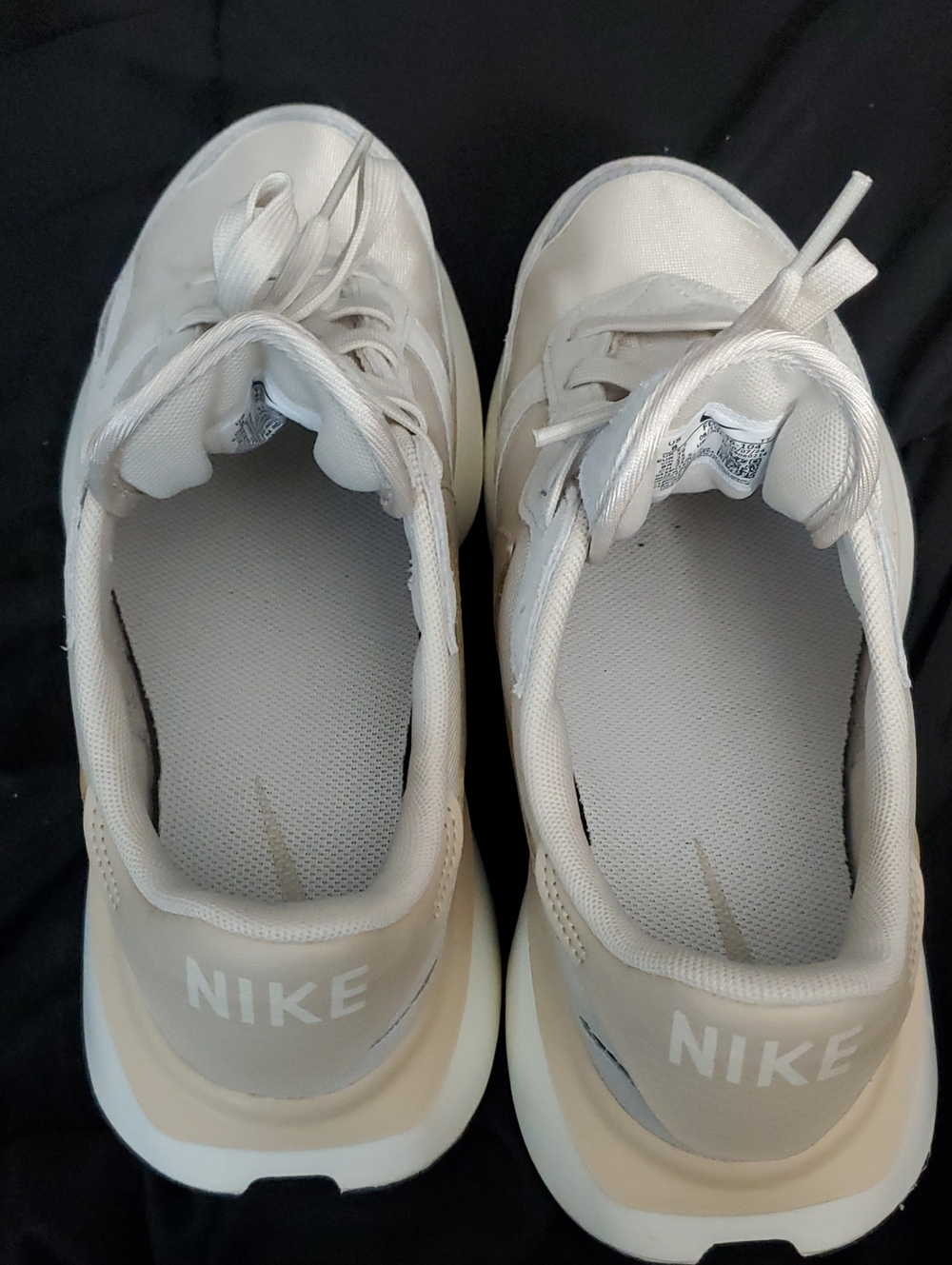 Nike Kids White and Cream Lace-Up Sneakers